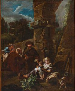 Umfeld von Pieter Van Laer, 17. Jahrhundert, Almosenszene